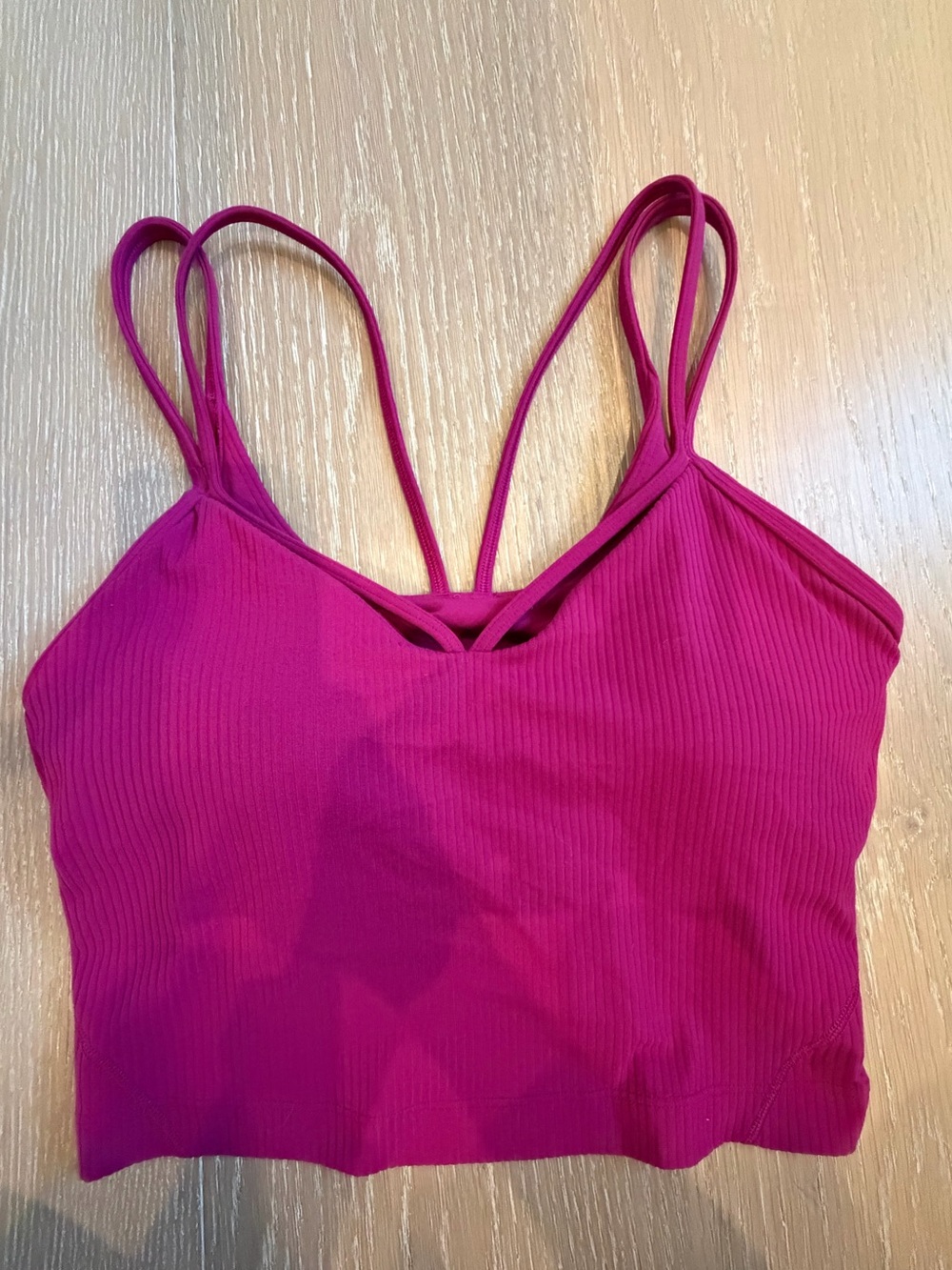 Lululemon Magenta Ribbed Workout Top